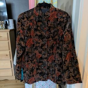Floral Velvet Women's Jacket